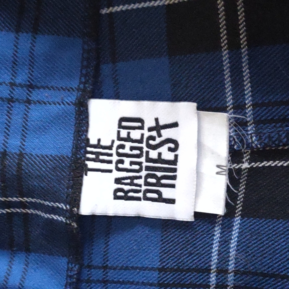 UO 💀 | Ragged Priest Blue Plaid Checkered Pants - Picture 2 of 6